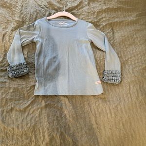Ruffle Butts Antique Blue layering tee size 4T